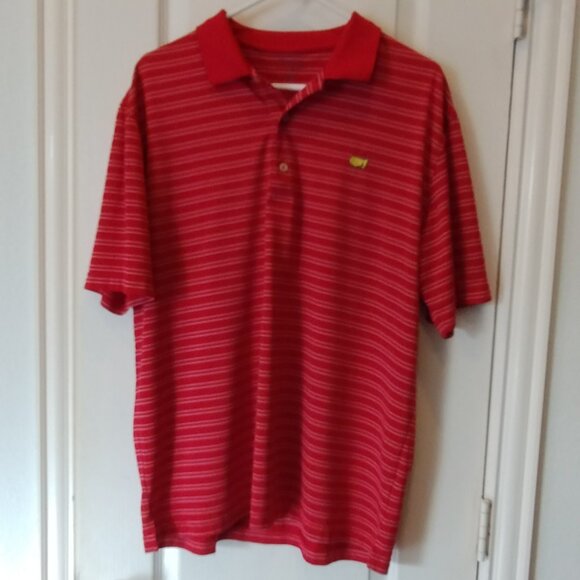 Masters Other - Masters Tech Red Striped Golf Polo Size L
